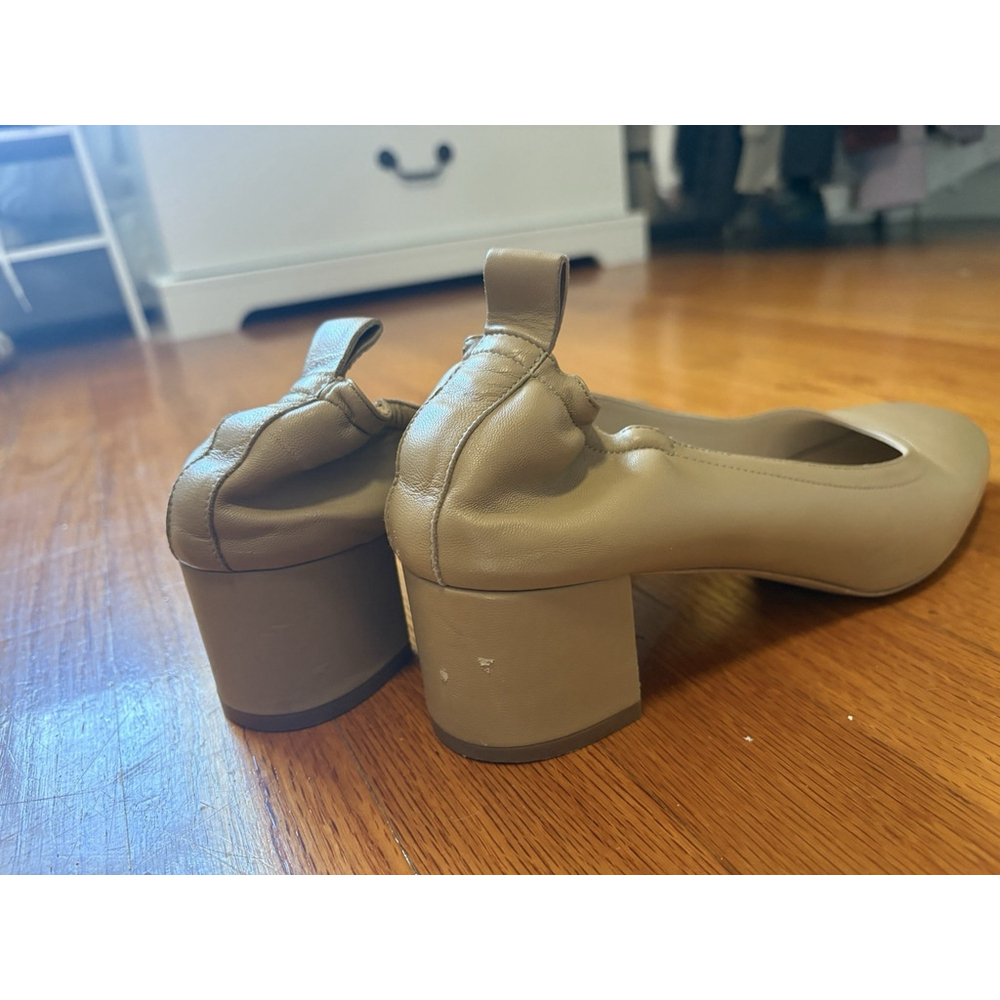 Everlane The Italian Leather Day Heel in Pale Pink sz 10 Women's Elastic Back - Picture 7 of 9